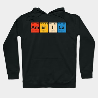 America (Am-Er-I-Ca) Periodic Table Elements Spelling Hoodie